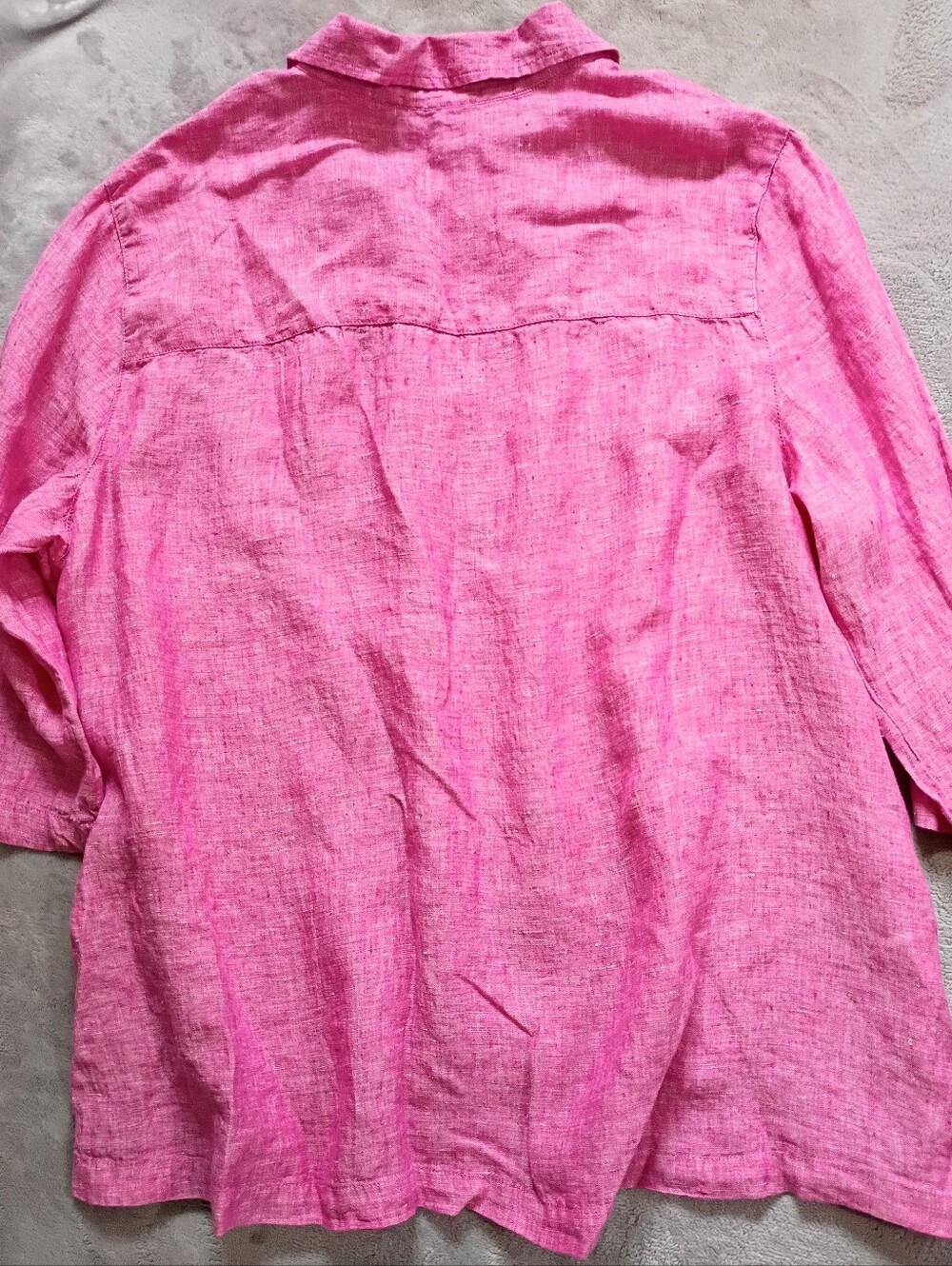 Women's Tahari Linen Pink Tunic Top Blouse XXL - Picture 7 of 7